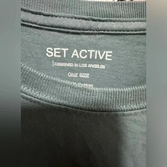 SET ACTIVE Oversized Long Sleeve Athleisure Tee OS - Picture 2 of 4